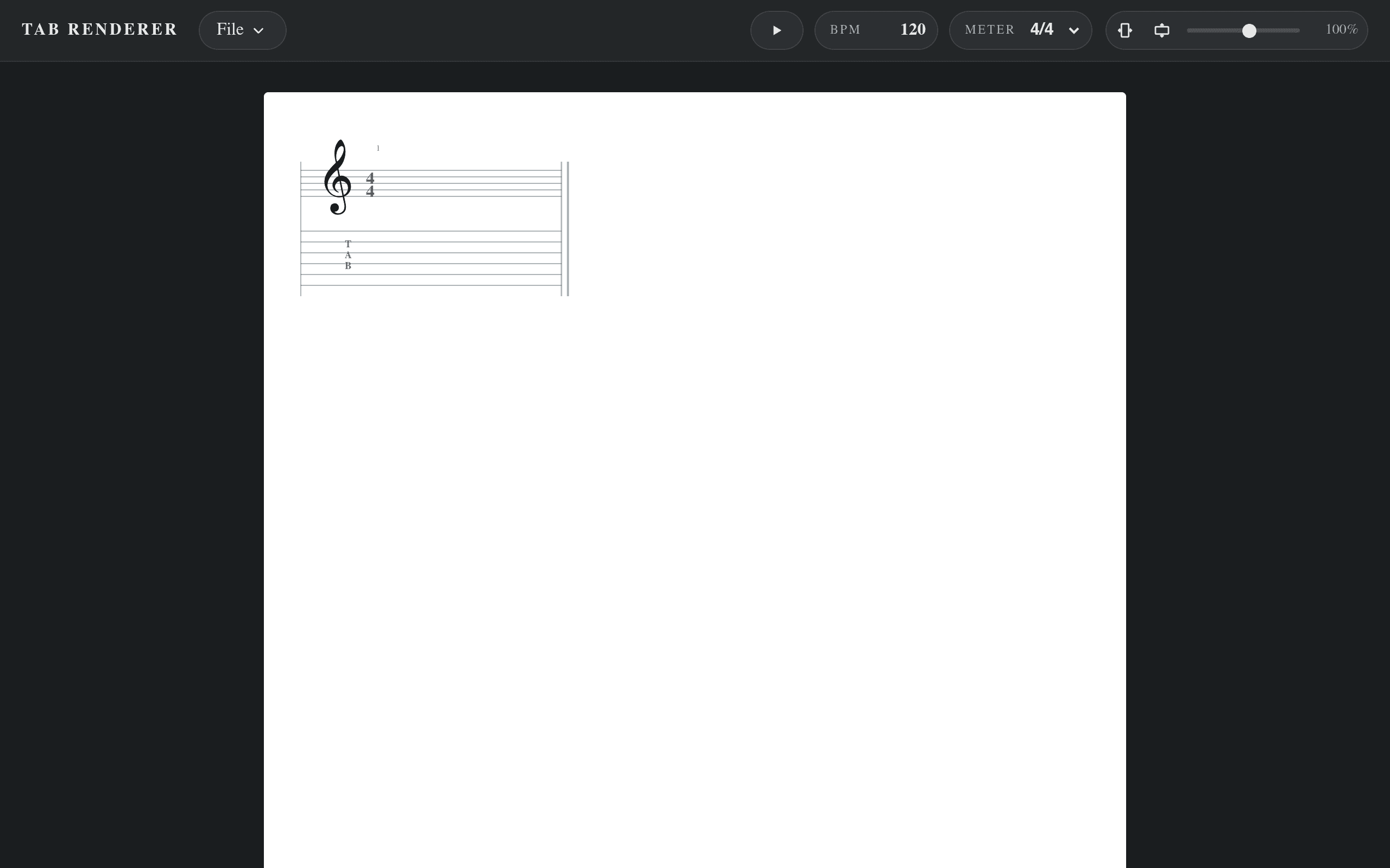 Guitar Tab Editor live preview